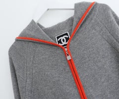 Chanel Sport Line 2009 09P Cashmere Zip Front Long Cardigan
