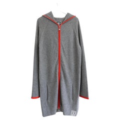 Chanel Linea Sport 2009 09P Cardigan lungo in cashmere con zip sul davanti
