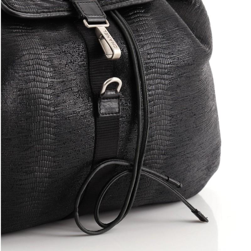 Chanel Sport Line Rucksack aus Leder mit Eidechsenprägung 3