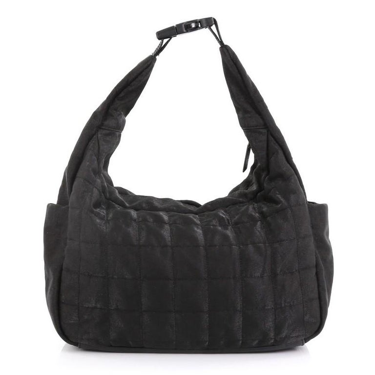 Chanel Sport Line Double Pocket Shoulder Bag Quilted Nylon Medium at ...