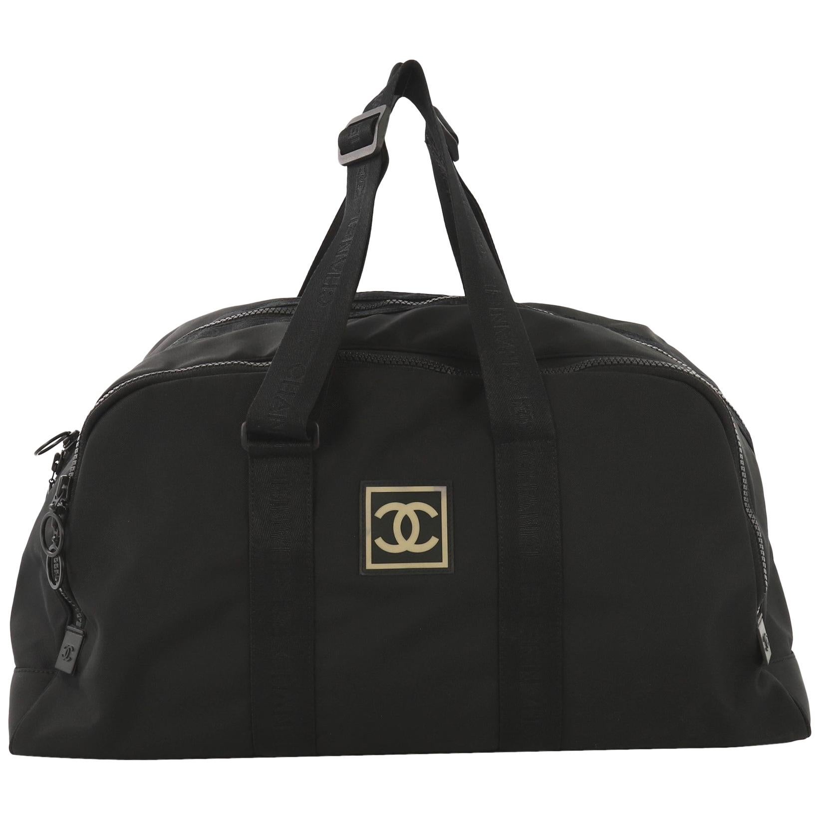 Chanel Sport Line Duffle Bag Coated Canvas Large at 1stDibs