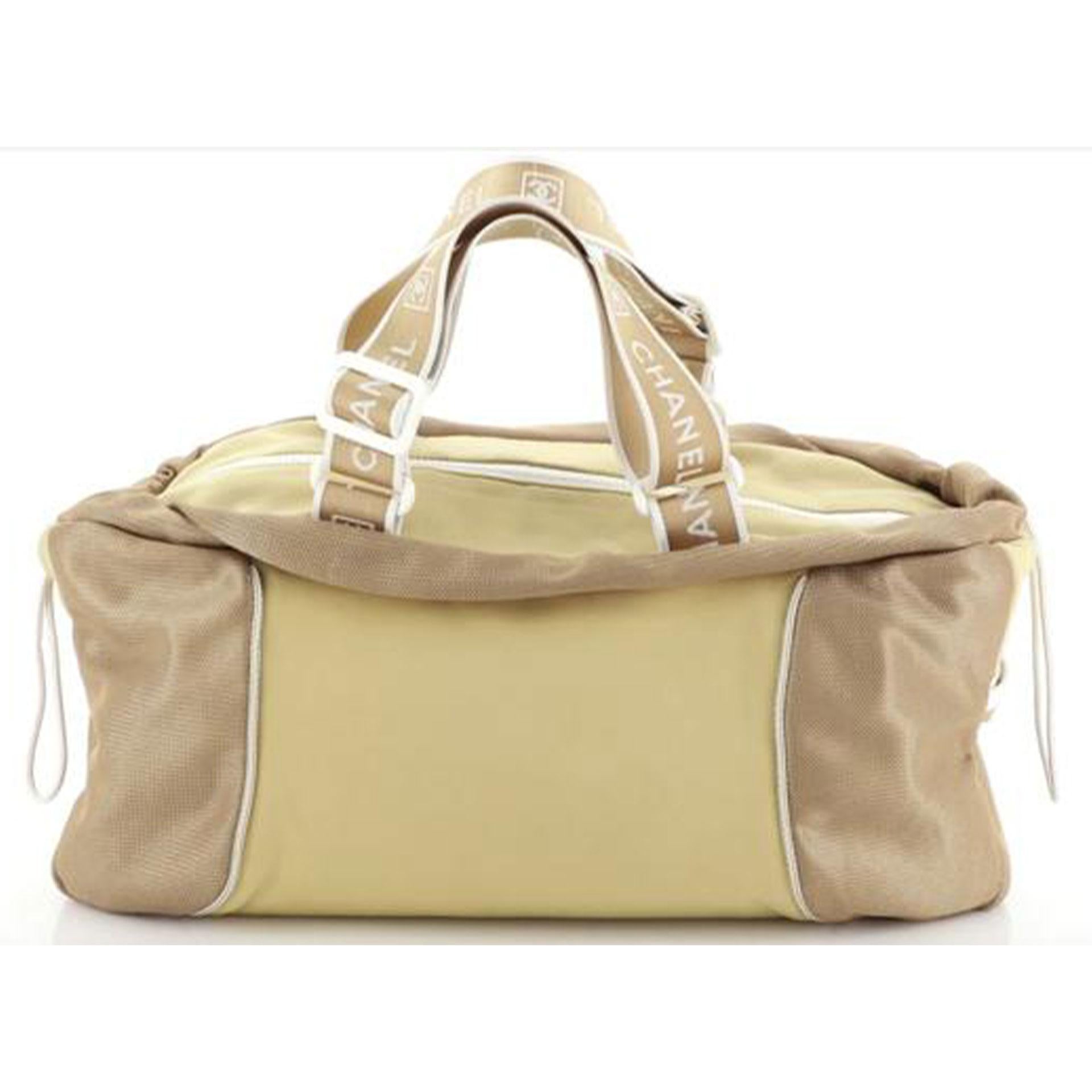 Women's or Men's Chanel Sport Line Duffle Bag Canvas Large Tote For Sale