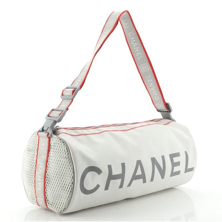 Chanel Sport Line Duffle Bag Printed Rubberized Leather Large