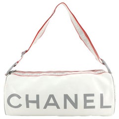 Chanel Sport Line Duffle Bag gedruckt gummiertes Leder groß