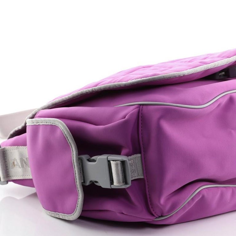 Chanel Sport Line Flap Messenger Bag Quilted Nylon Medium at 1stDibs