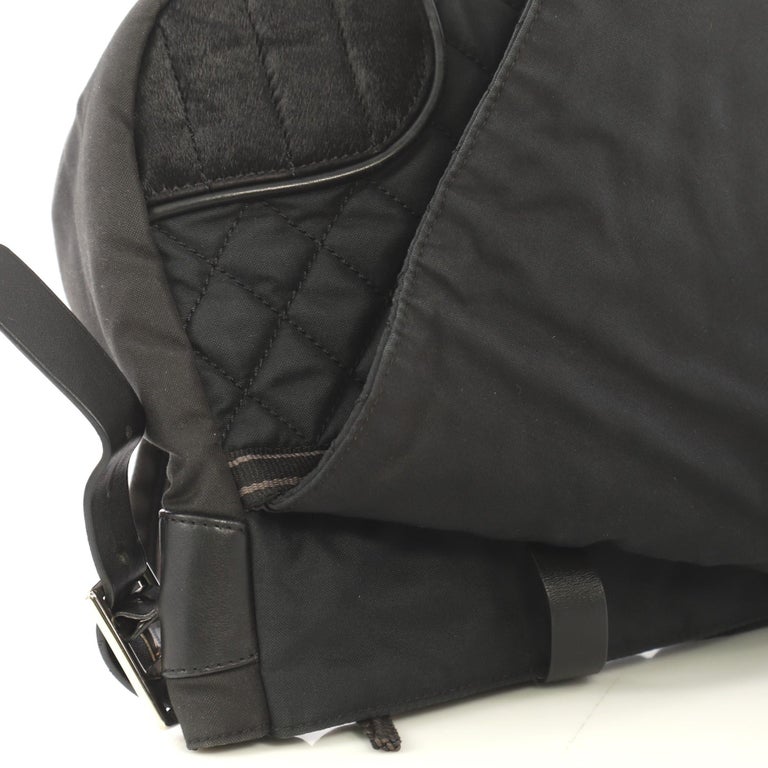 Chanel Sport Line Messenger Bag Quilted Nylon with Pony Hair Large at