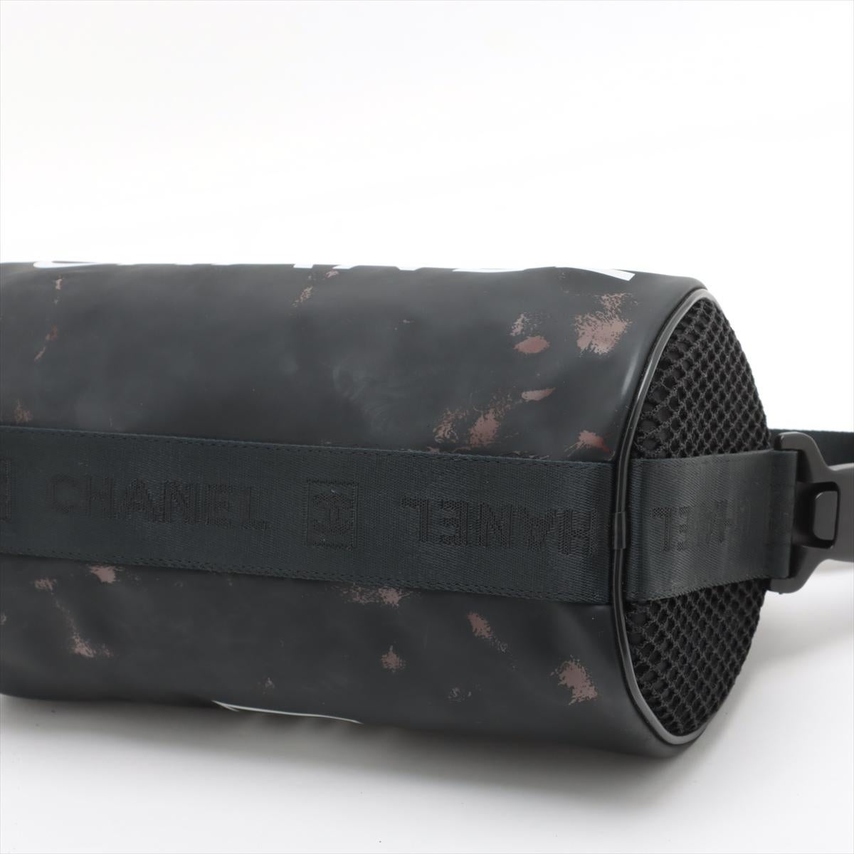De las mujeres Bolsa Chanel Sport Line Nylon x Goma Negro en venta