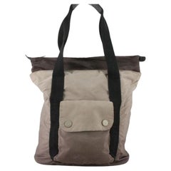 Chanel Sport Line Tragetasche aus grauem Nylon mit silberfarbenen Beschlägen