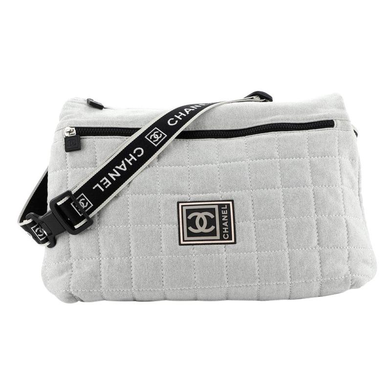 Chanel Sport Line Zip Messenger Bag Quilted Nylon Large at 1stDibs  chanel  sport line bag, chanel sport messenger bag, chanel sport line crossbody bag