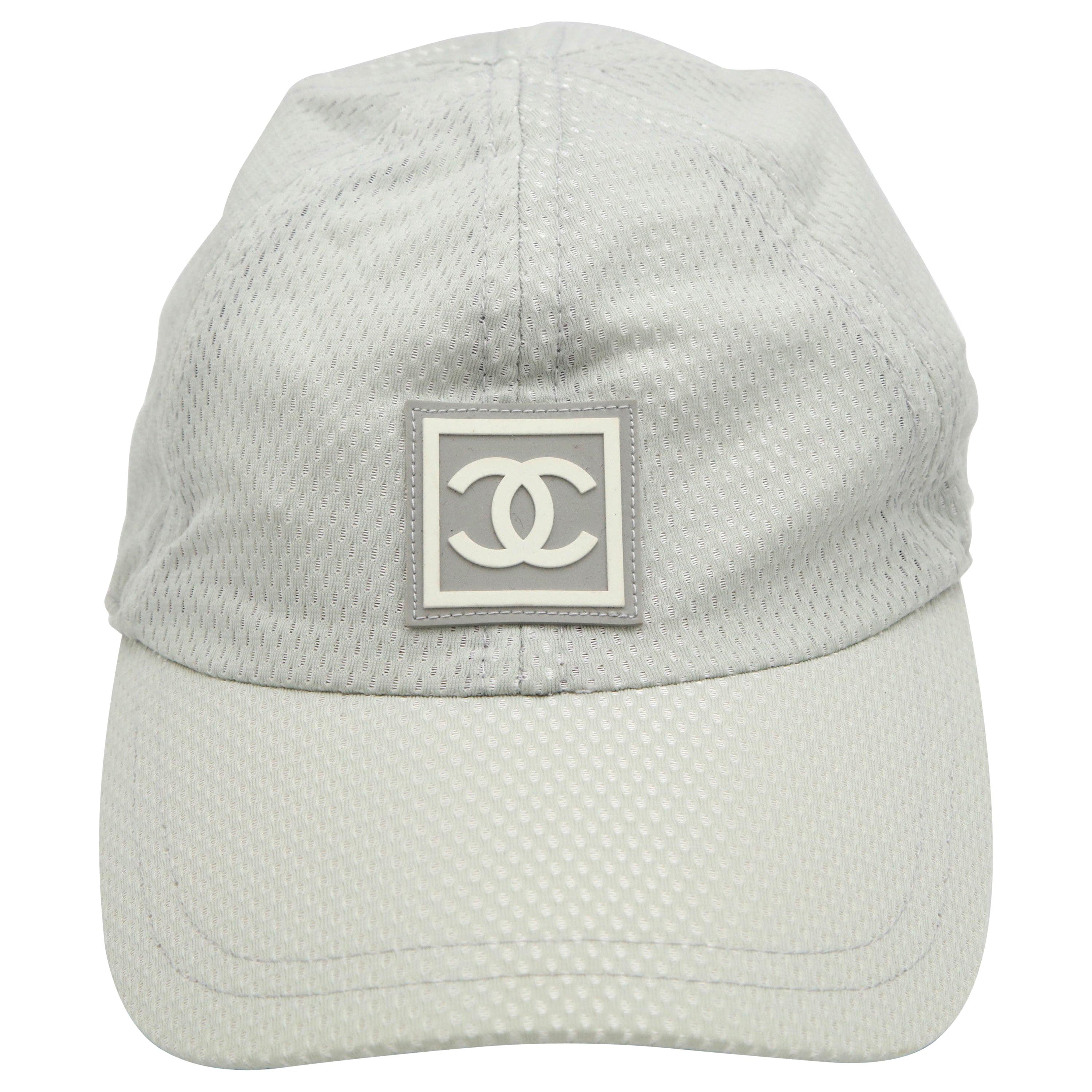 Chanel Sport Rare Gray Cap with CC Logo For Sale