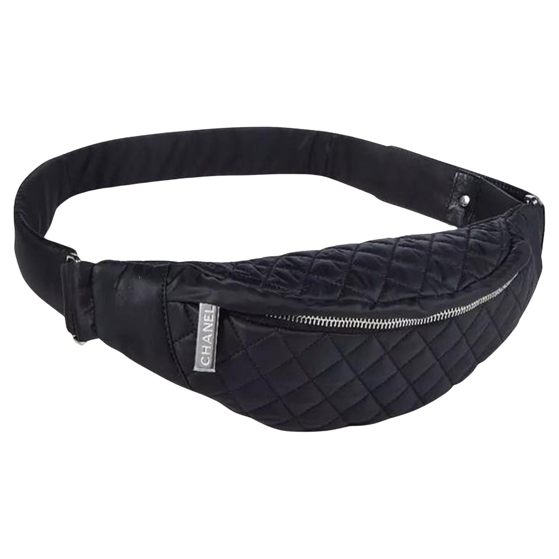 Chanel Sport Waist Bag Crossbody Black Nylon Fanny Pack