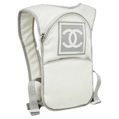 Chanel Sport White Grey Nylon Backpack