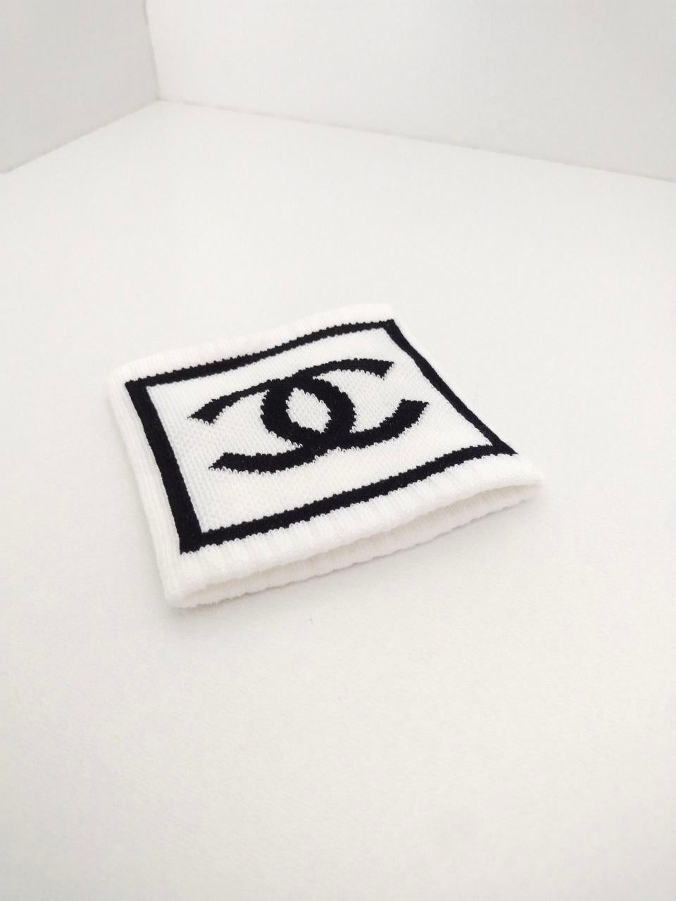 Chanel Sport-Armband in Weiß, Vintage 2000er Jahre, Tenniscore im Angebot 9