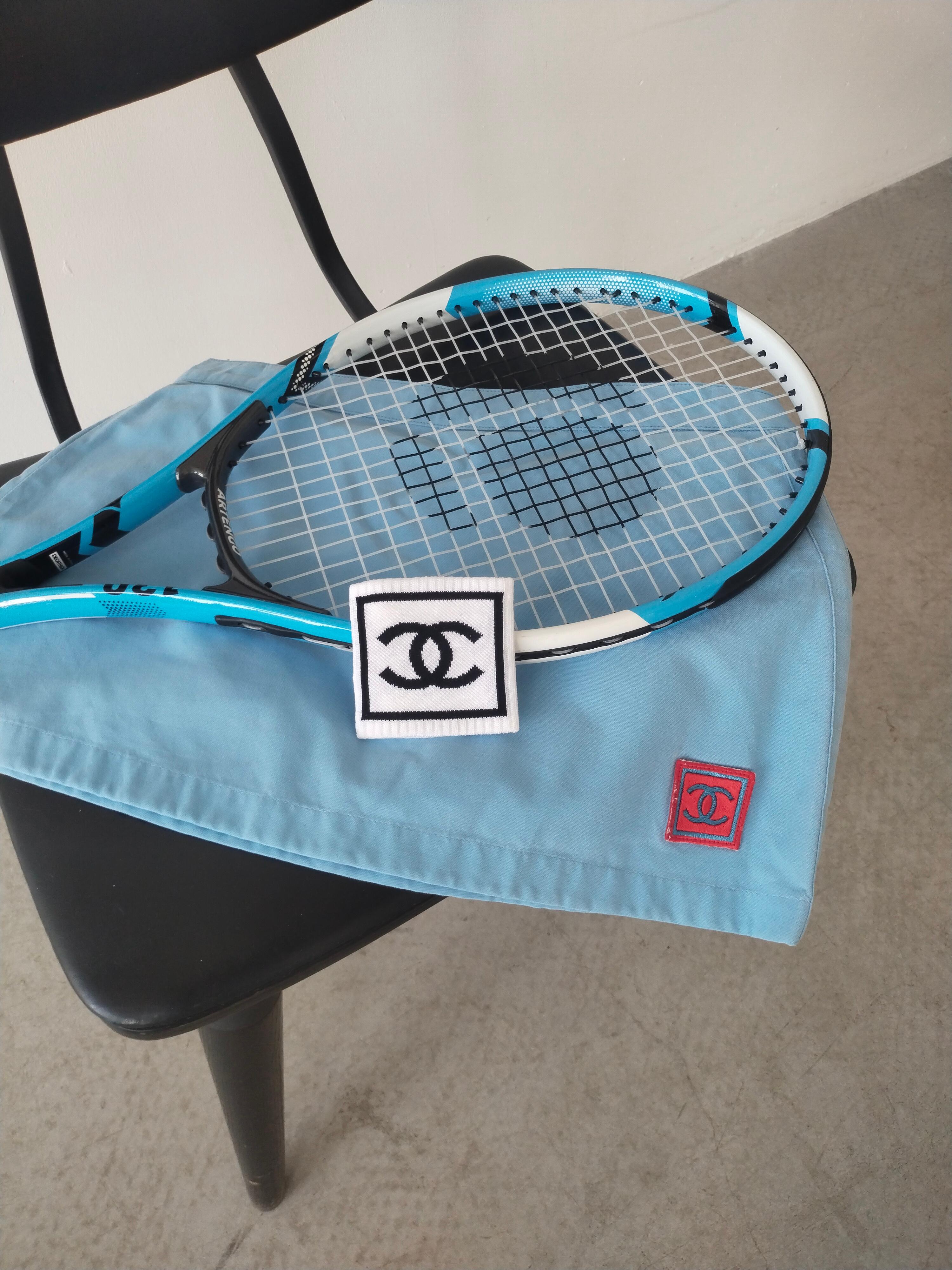 Chanel Sport-Armband in Weiß, Vintage 2000er Jahre, Tenniscore im Angebot 2