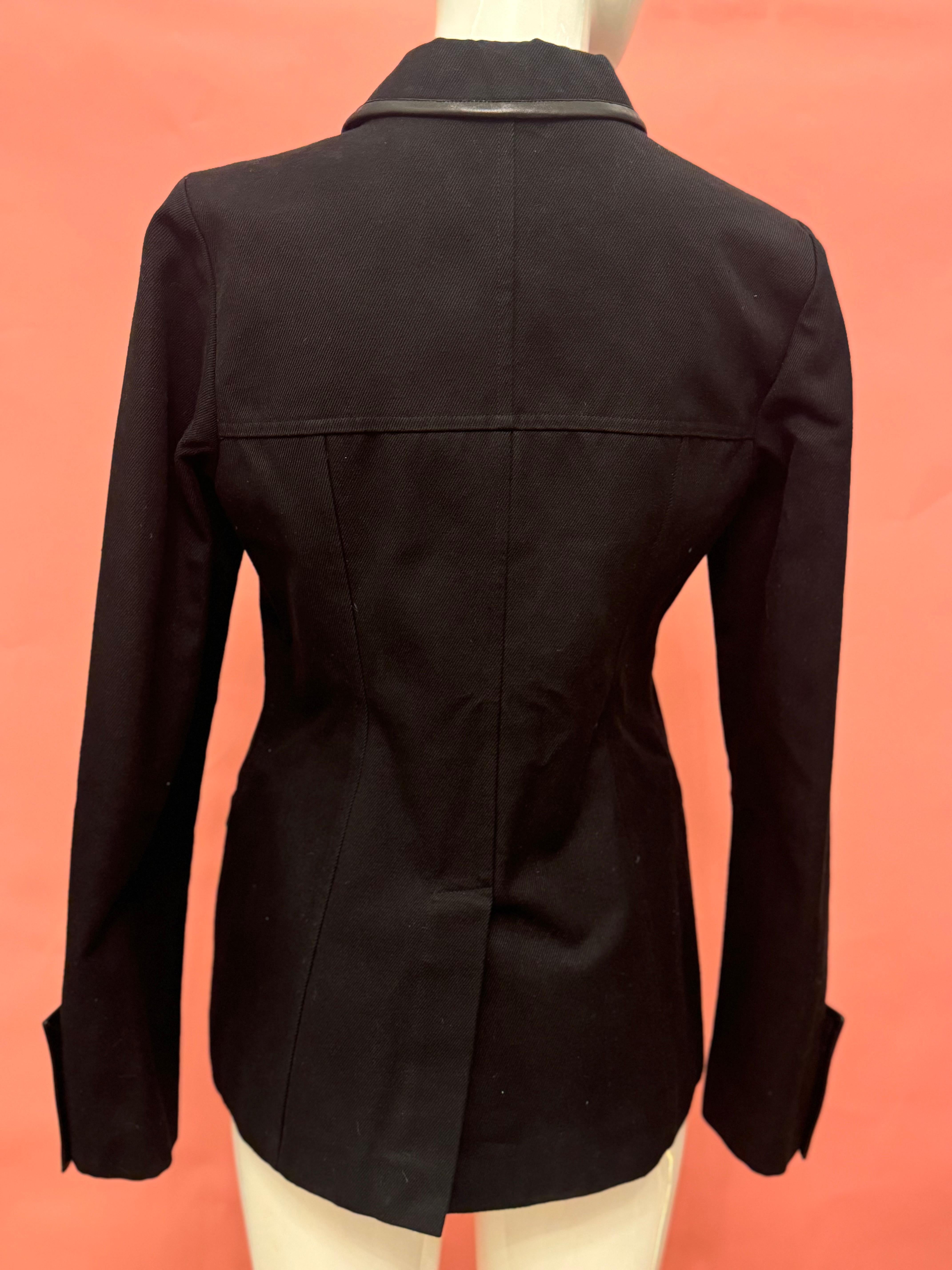 Chanel Sportline 2006 collection black denim jacket For Sale 3