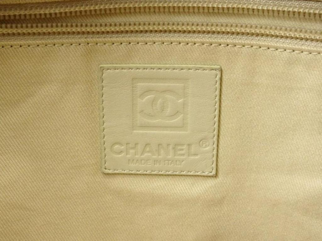Chanel Sports Duffle Boston 220517 Beige X Pink Canvas Satchel In Good Condition For Sale In Forest Hills, NY