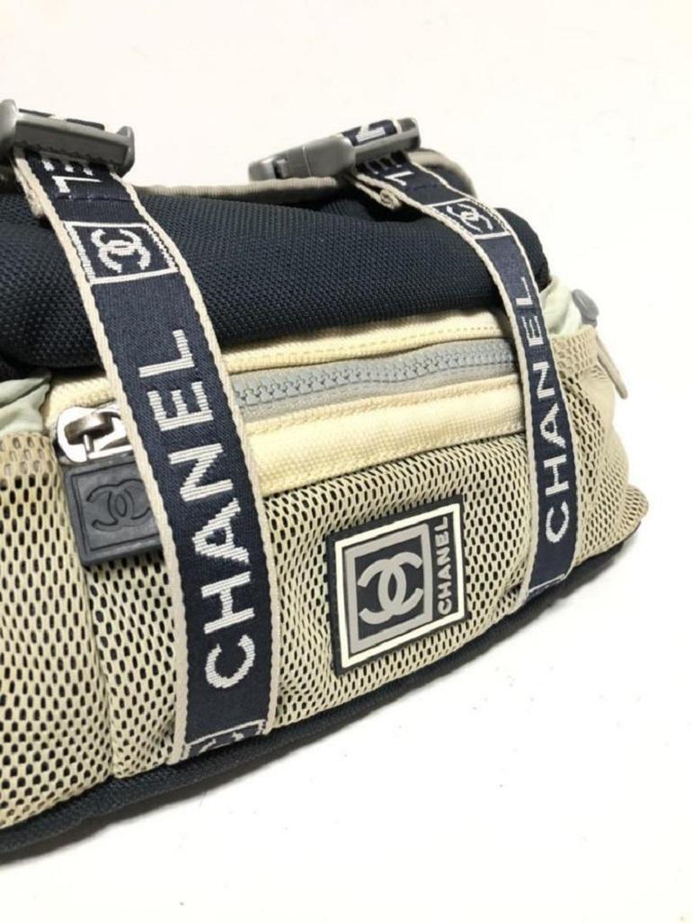 Chanel Sports Line CC Logo Bum Bag Waist Pouch Fanny Pack 240170 In Good Condition In Dix hills, NY