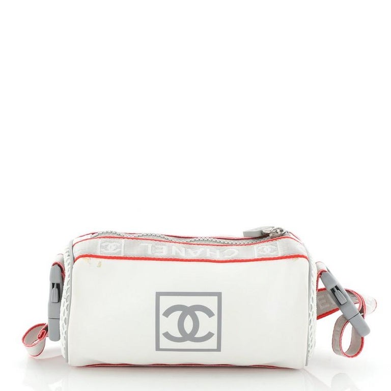 Chanel Sports Line Roll Shoulder Bag Coated Canvas Small