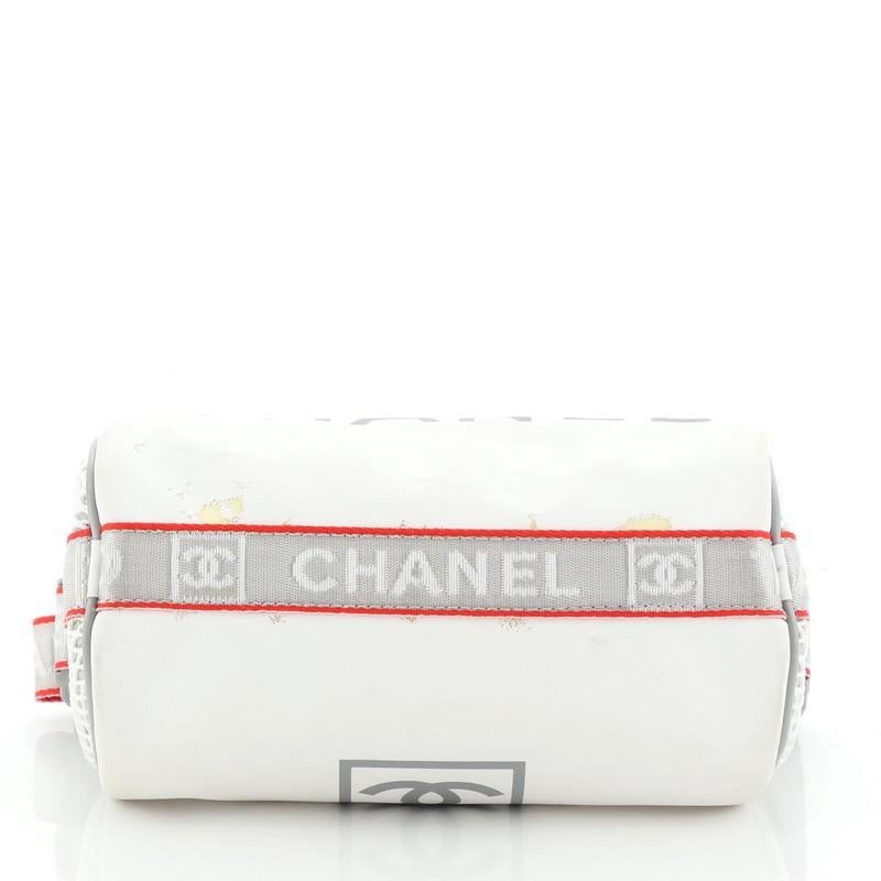 Chanel Sports Line Roll Shoulder Bag Coated Canvas Small In Good Condition In NY, NY