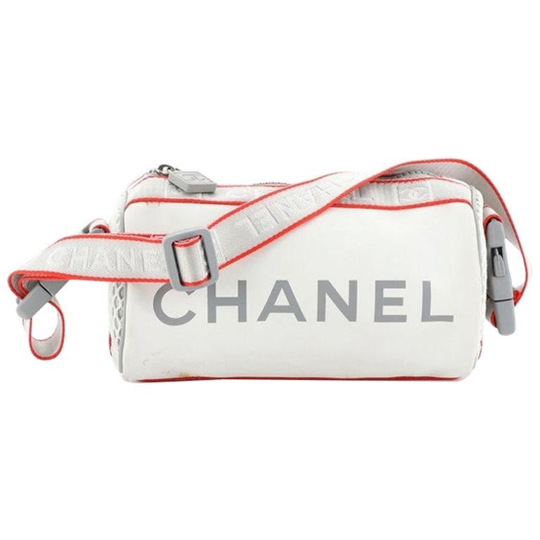 Chanel Sports Line Roll Shoulder Bag Coated Canvas Small