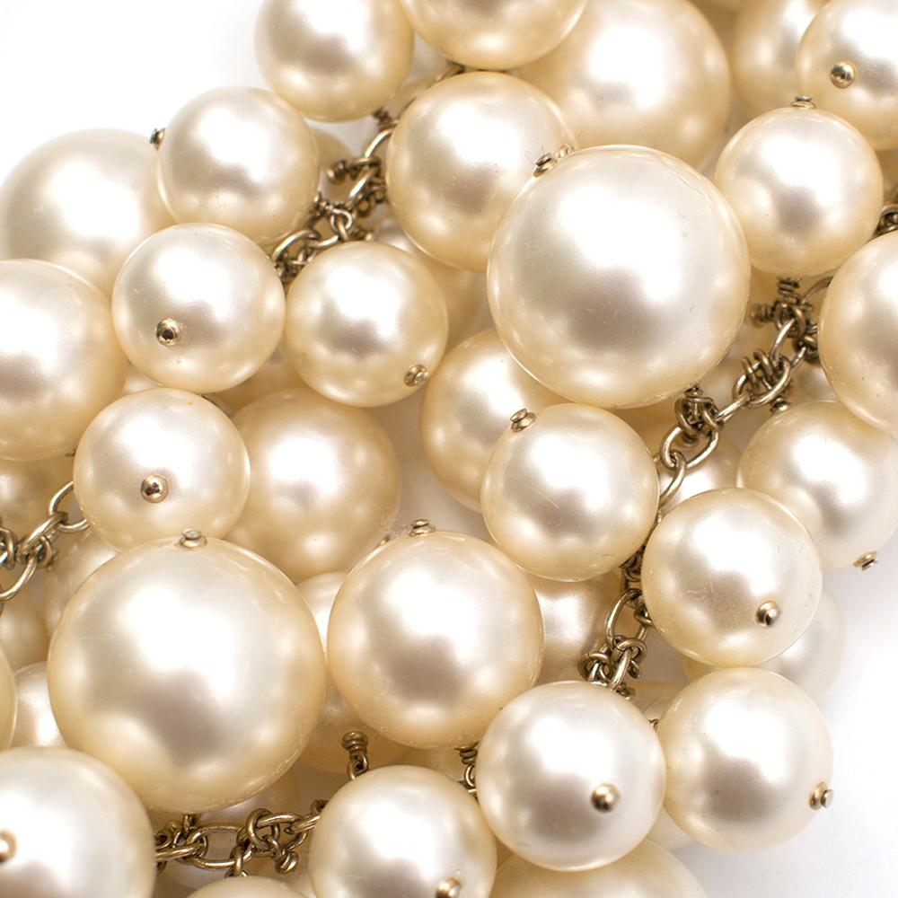 Chanel Spring ’13 Runway Faux Pearl Cluster Necklace In Excellent Condition In London, GB
