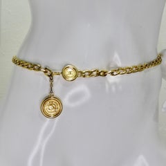 Chanel Spring 1994 Gold Tone CC Medallion Chain Belt