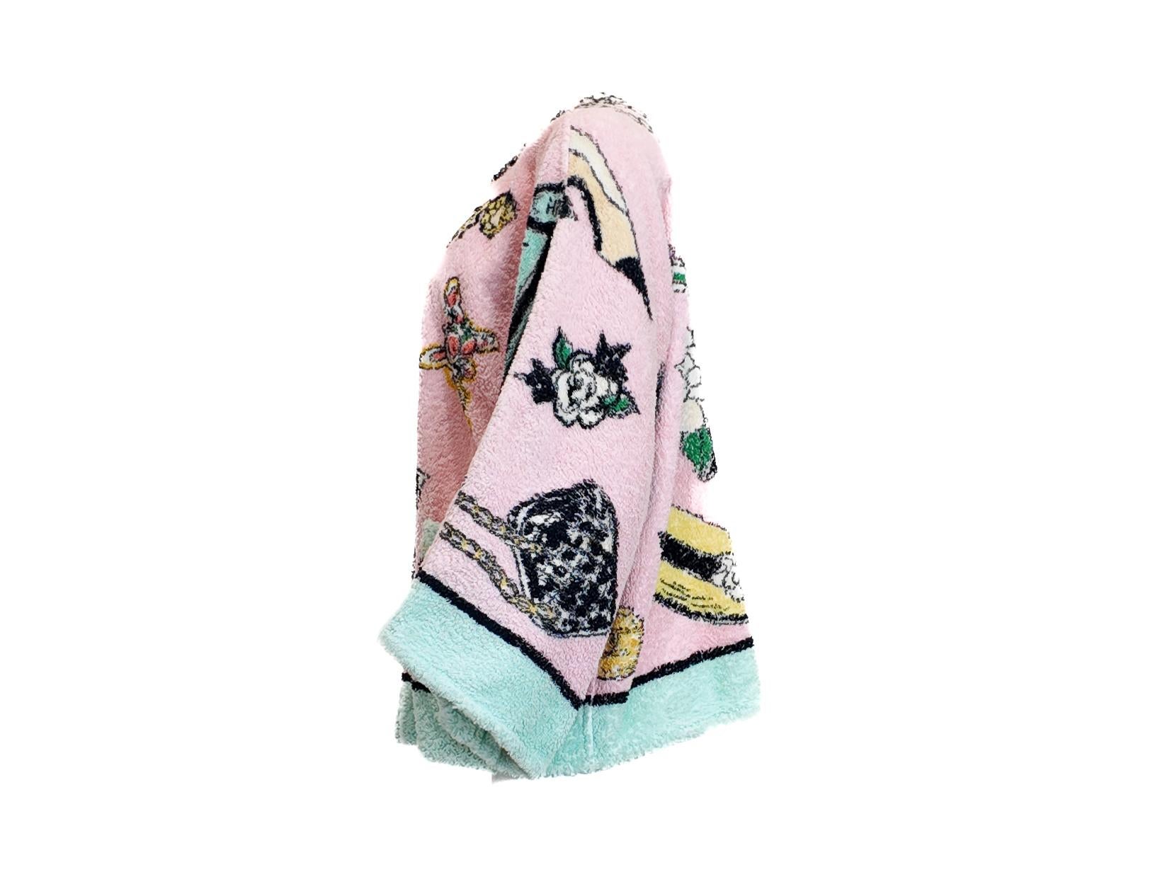 Grigio Giacca Chanel primavera 1994 in spugna rosa in vendita