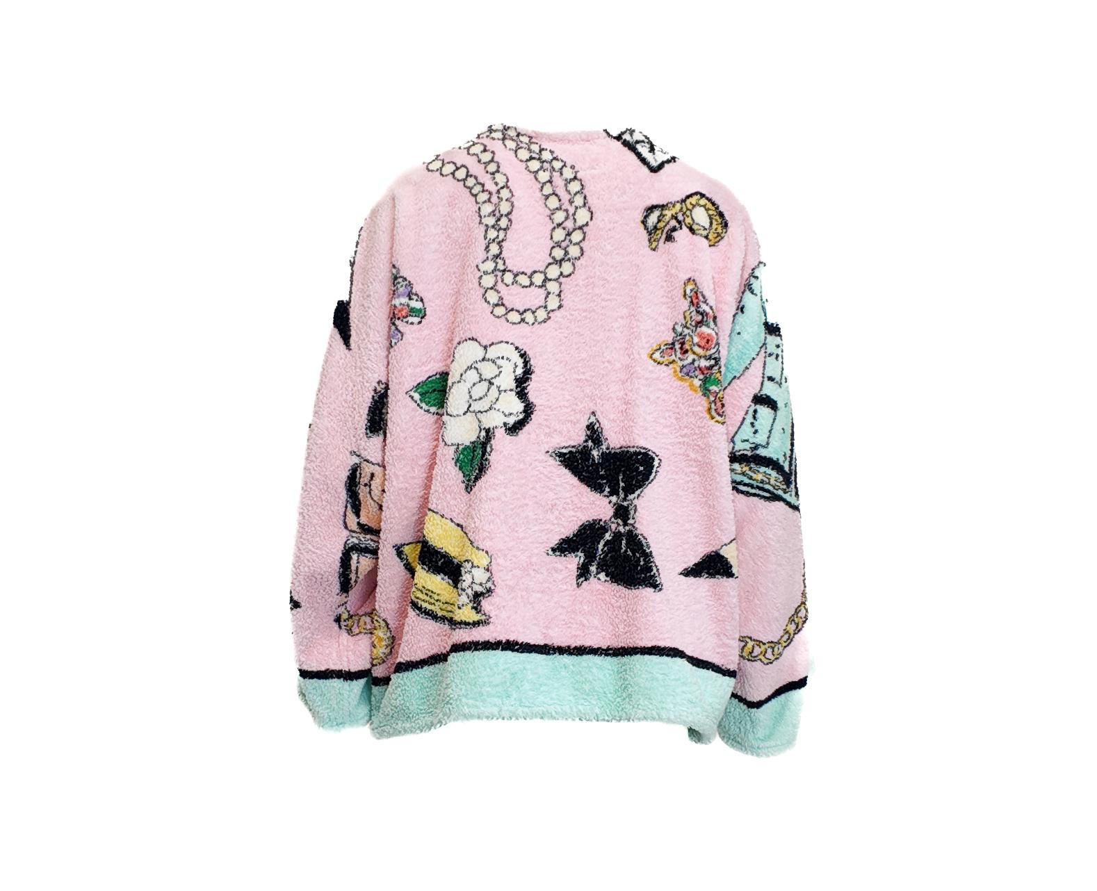 Giacca Chanel primavera 1994 in spugna rosa In condizioni buone in vendita a Los Angeles, CA