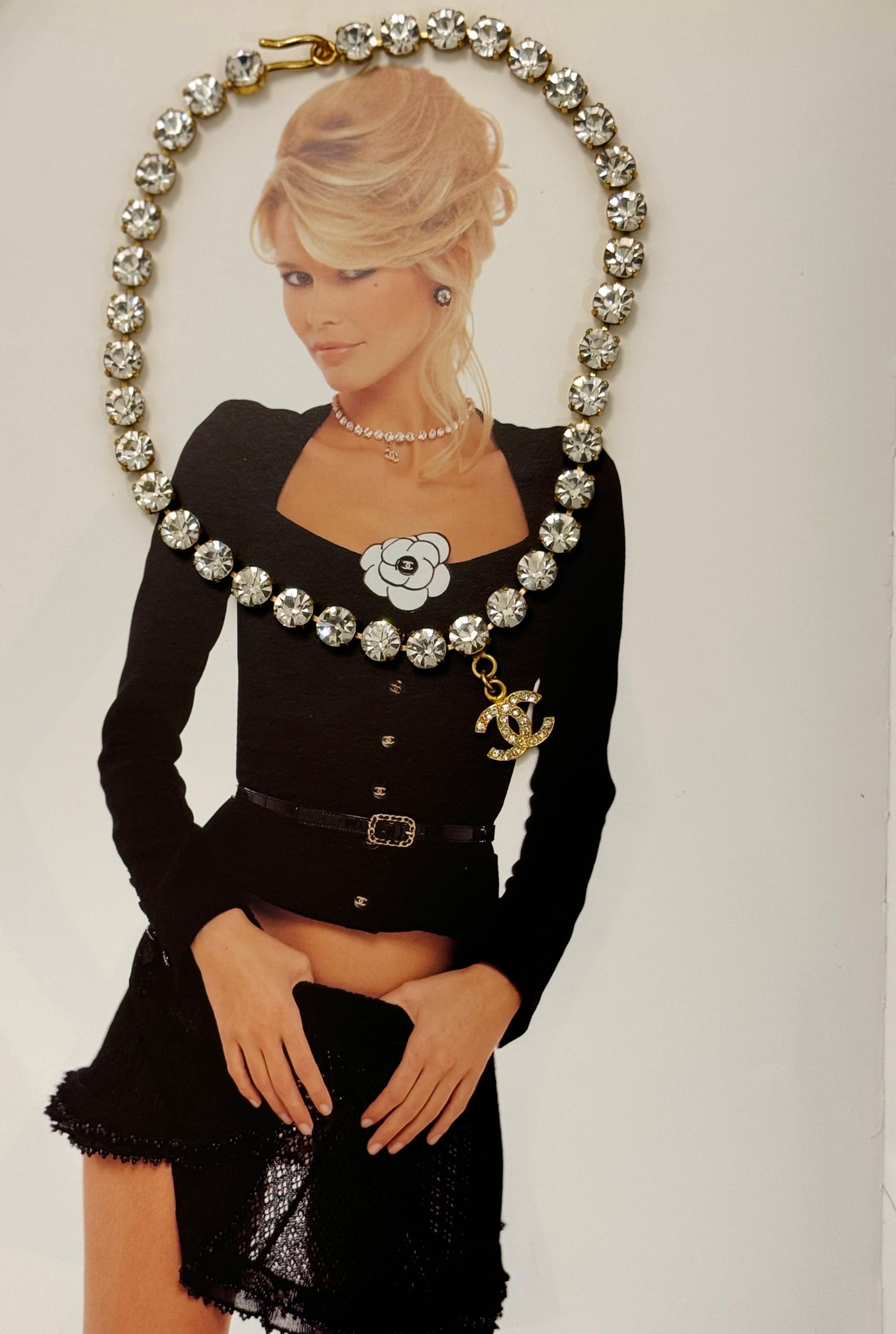 Chanel Primavera 1995 Collezione Barbie Collana girocollo di cristallo in vendita 2