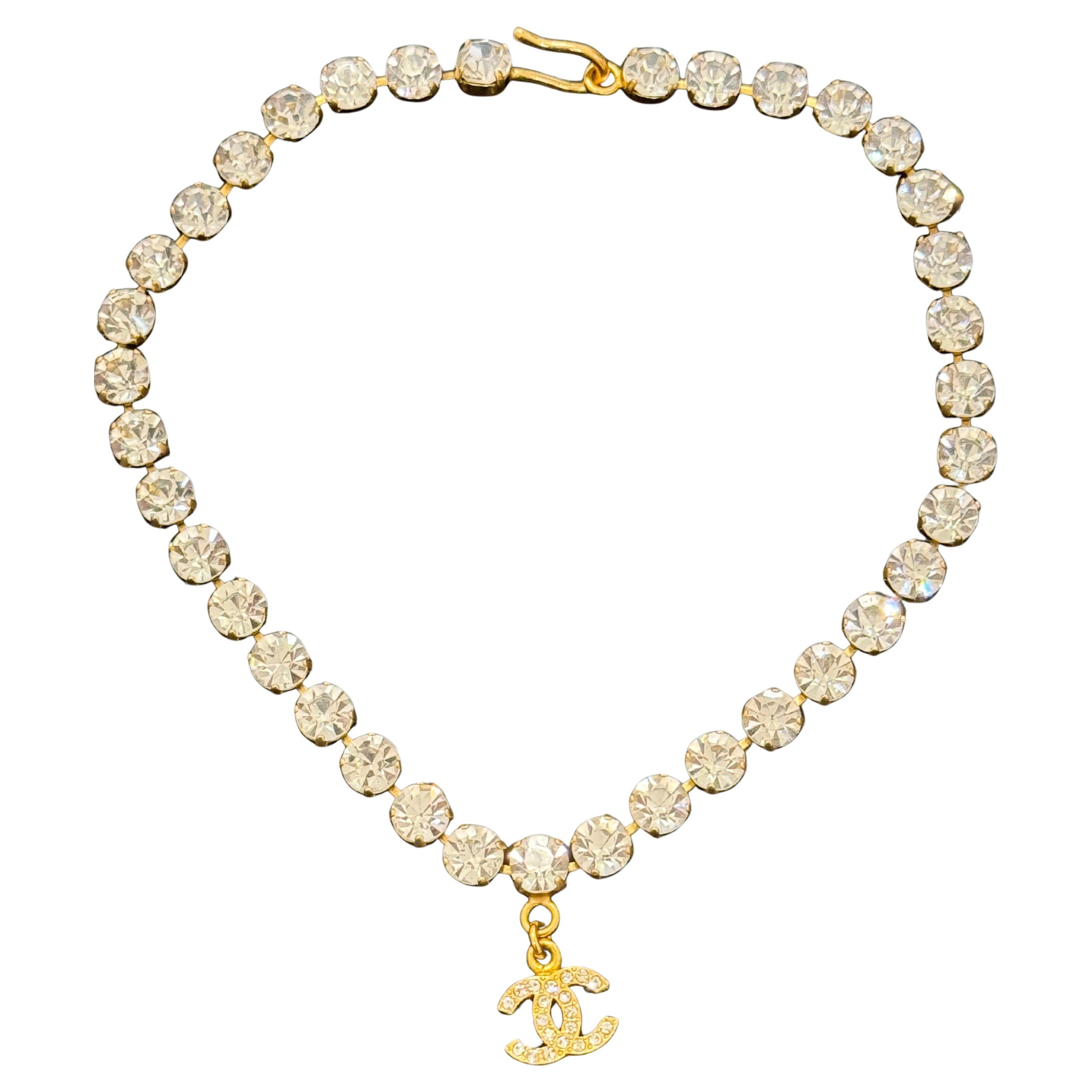 Chanel Primavera 1995 Collezione Barbie Collana girocollo di cristallo in vendita