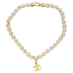 Vintage Chanel Spring 1995 Barbie Collection Crystal choker necklace