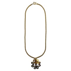 Chanel Spring 1995 Gold CC Logo Pendant Necklace