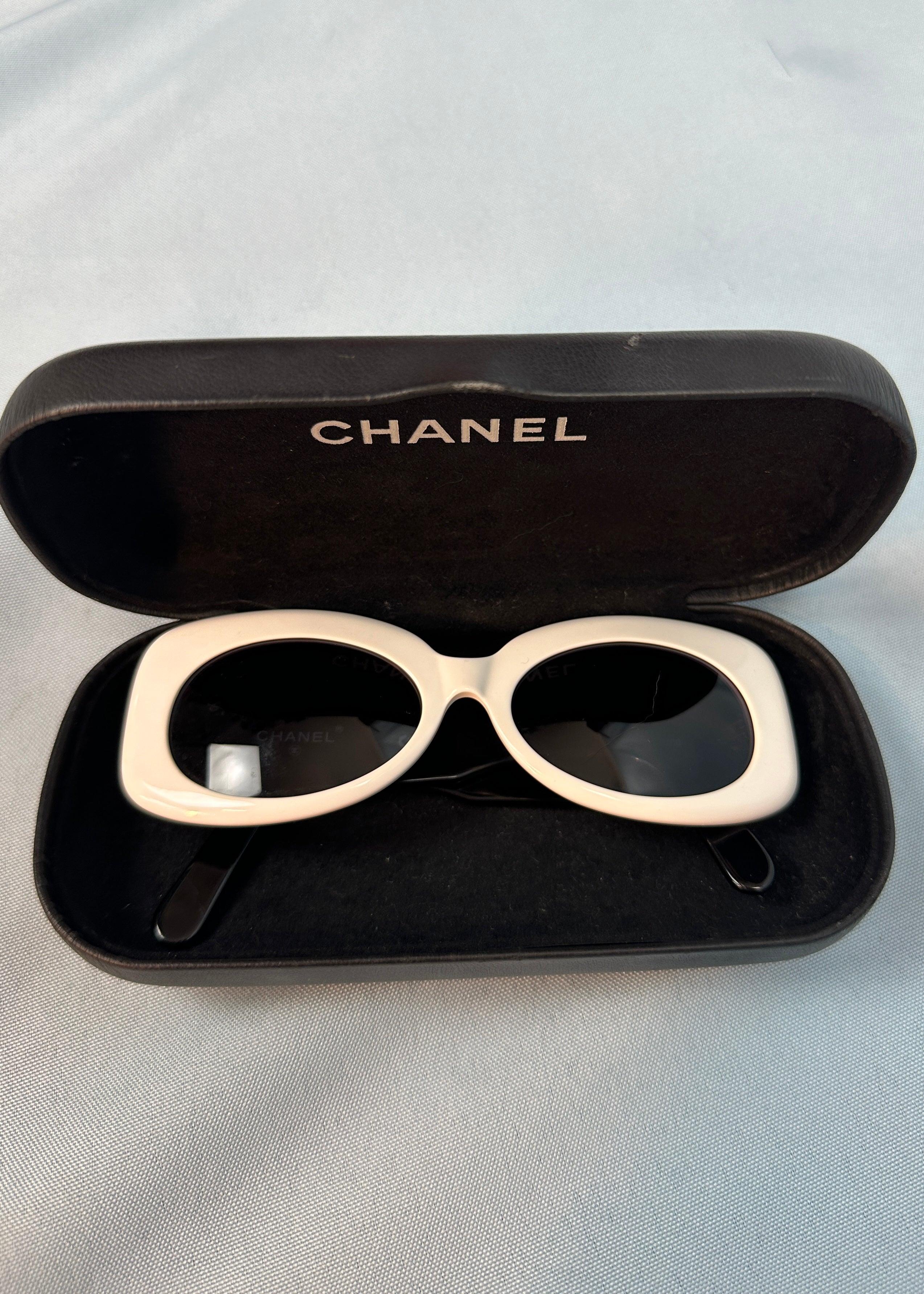 Chanel Spring 1995 Runway Black & White Monogram Sunglasses 1
