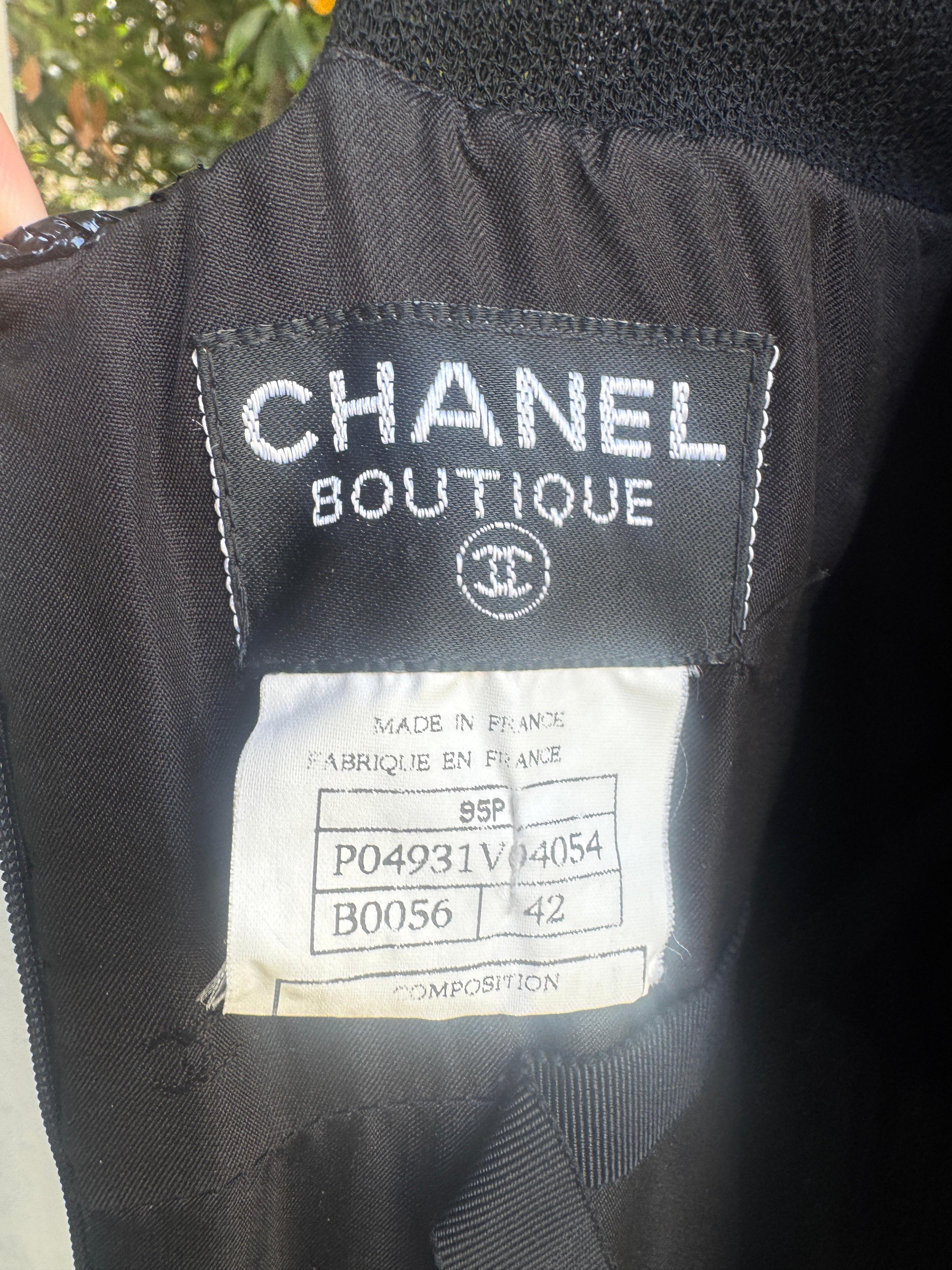 Chanel Frühjahr 1995 Laufsteg-Kleid - Größe 42 im Angebot 7