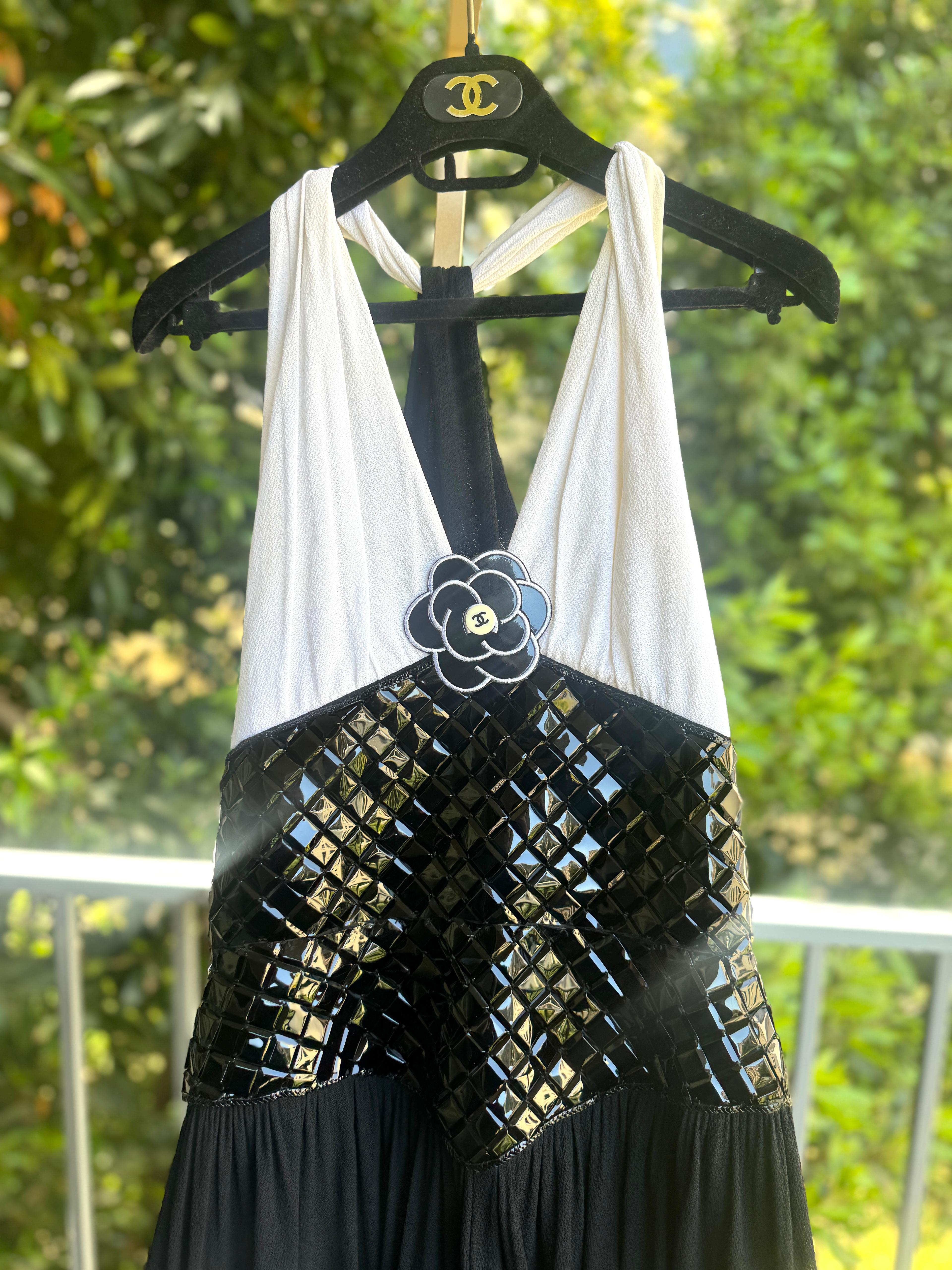 Chanel Frühjahr 1995 Laufsteg-Kleid - Größe 42 im Zustand „Gut“ im Angebot in San Francisco, CA