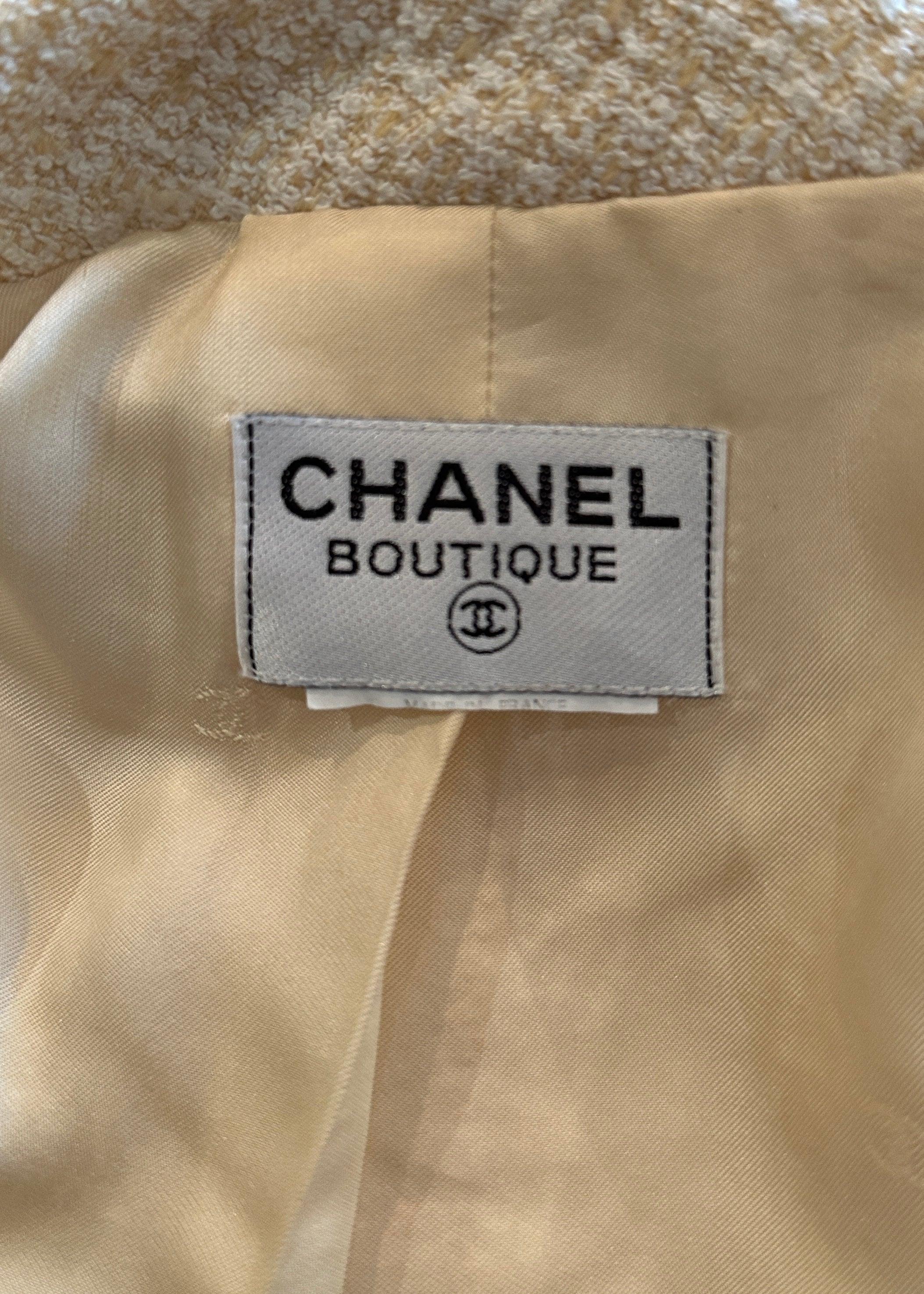 Chanel Spring 1996 Runway Peach Tweed Jacket Dress 6