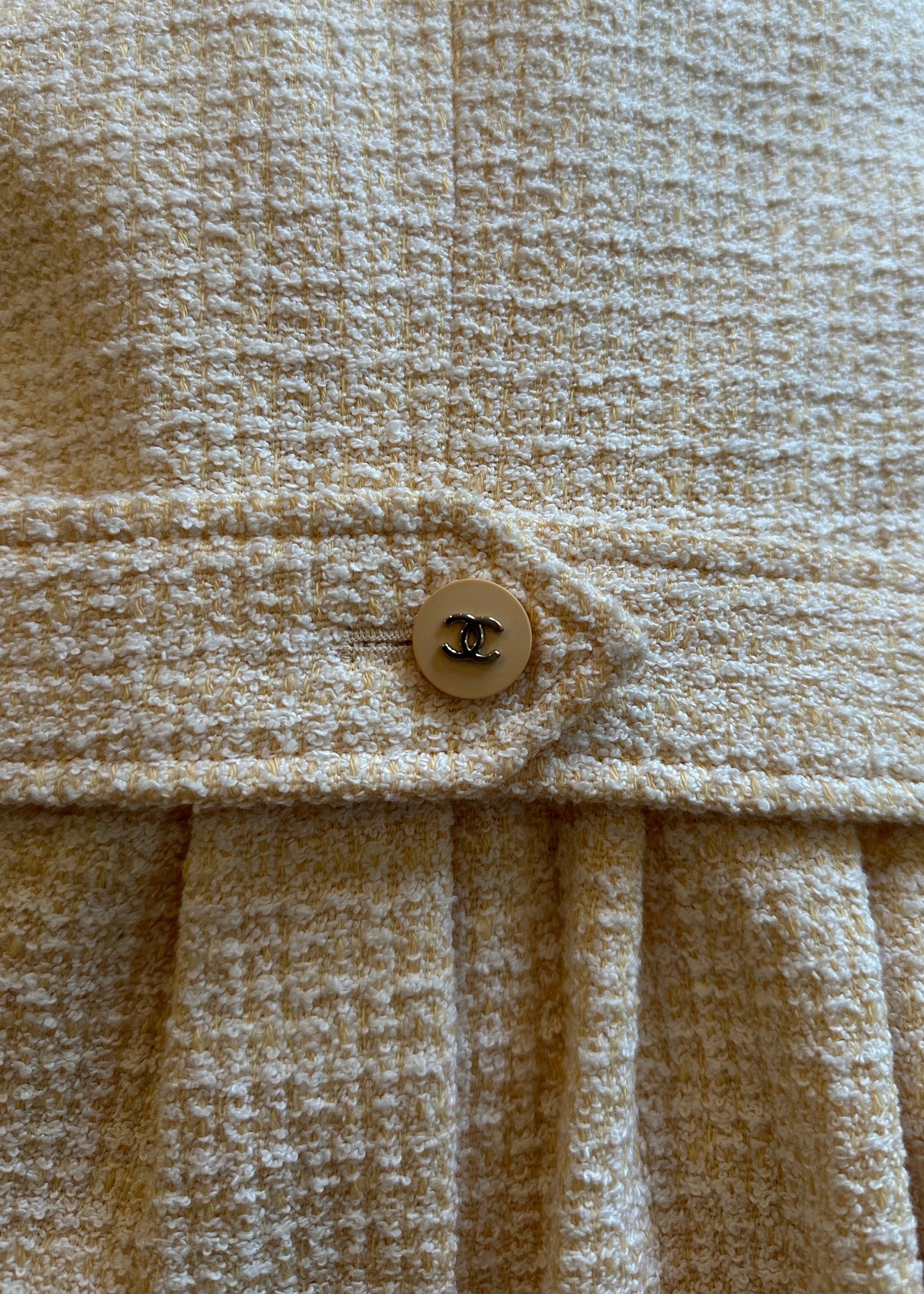 Chanel Spring 1996 Runway Peach Tweed Jacket Dress 4
