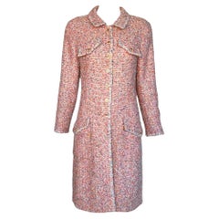 Chanel Spring 1997 Pink Metallic Lesage Bouclé Tweed Coat