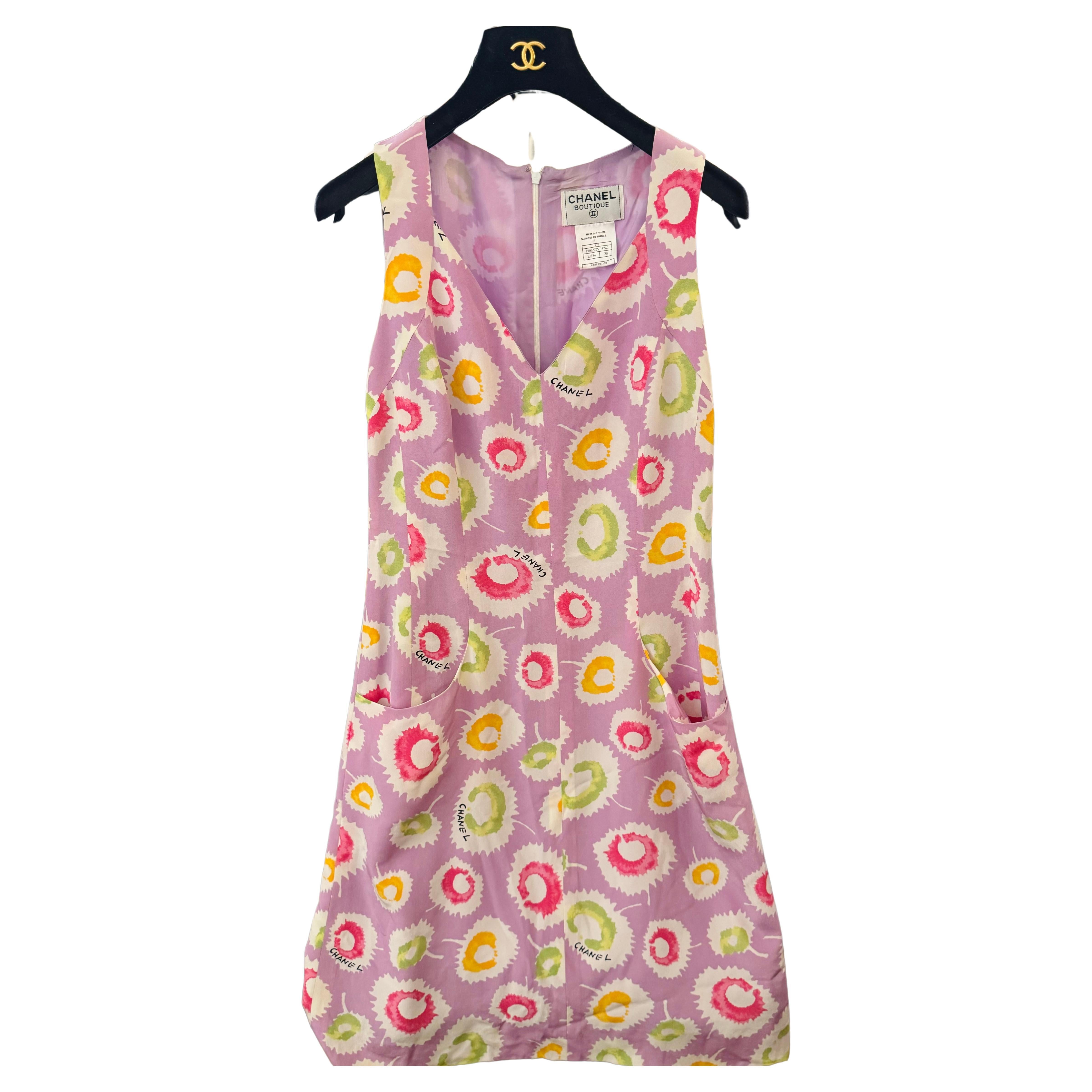 Chanel spring 1997 silk dress  For Sale