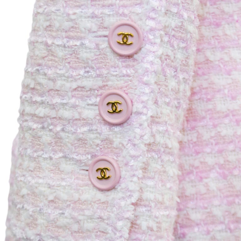 Spring 1998 Chanel Baby Pink Cropped Sleeve Jacket main image 1