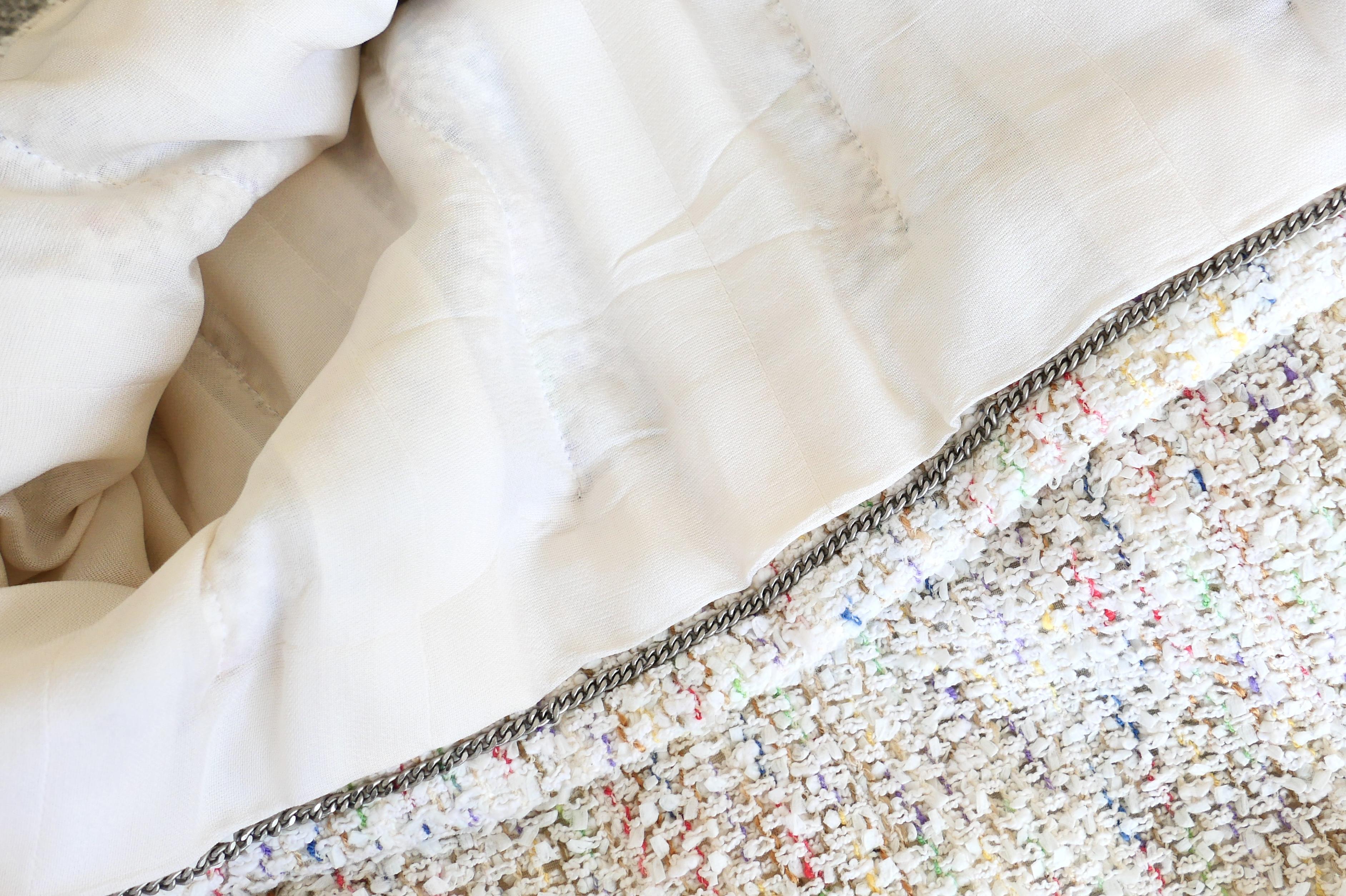 Chanel Spring 1999 99P Candy Tweed Puff Paint Trim Jacket For Sale 5