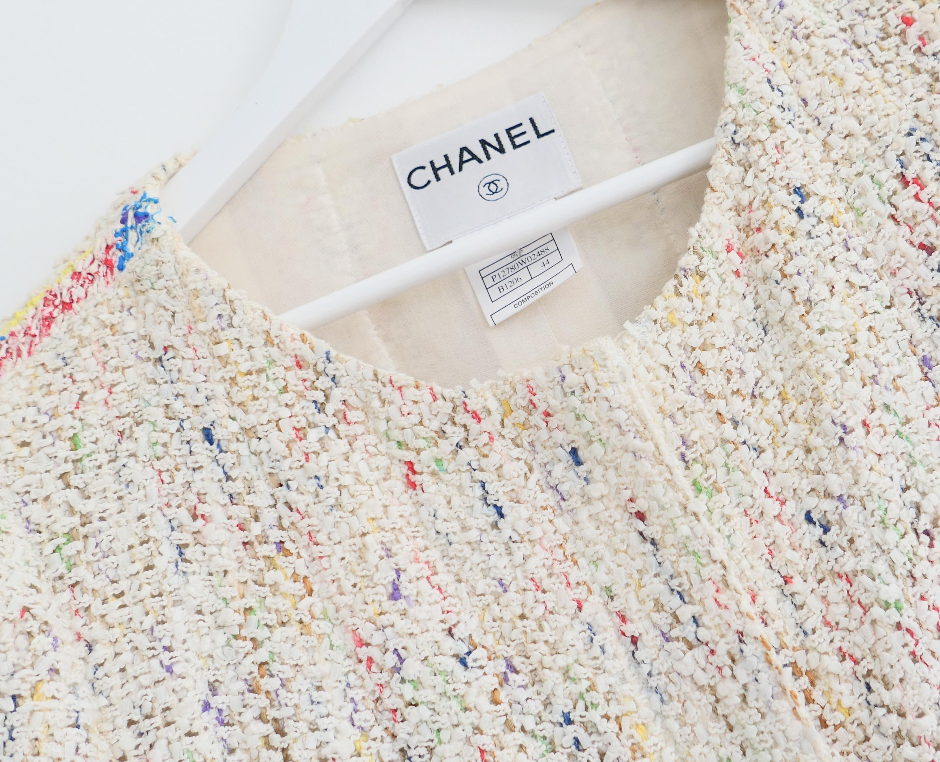 Women's Chanel Spring 1999 99P Candy Tweed Puff Paint Trim Jacket For Sale