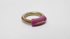 Chanel Spring 2001 Magenta Logo Ring
