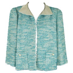 Chanel Spring 2001 Turquoise & Silver Jacket