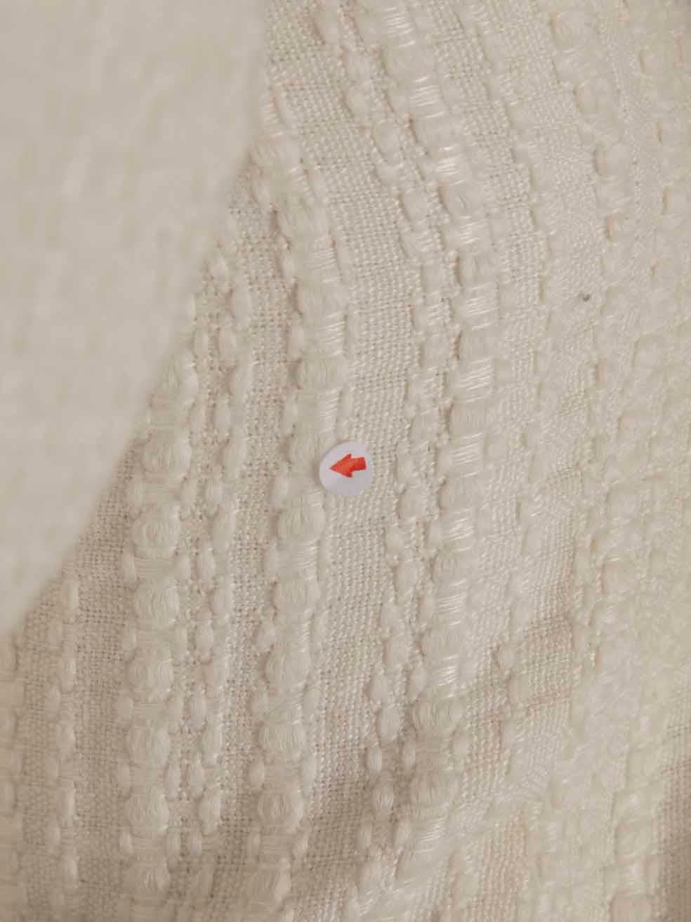 Chanel Spring 2003 Ecru Embroidered Blazer Size M For Sale 1