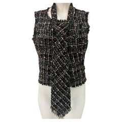 Chanel Frühjahr 2005 Laufsteg Tweed Weste und Krawatte