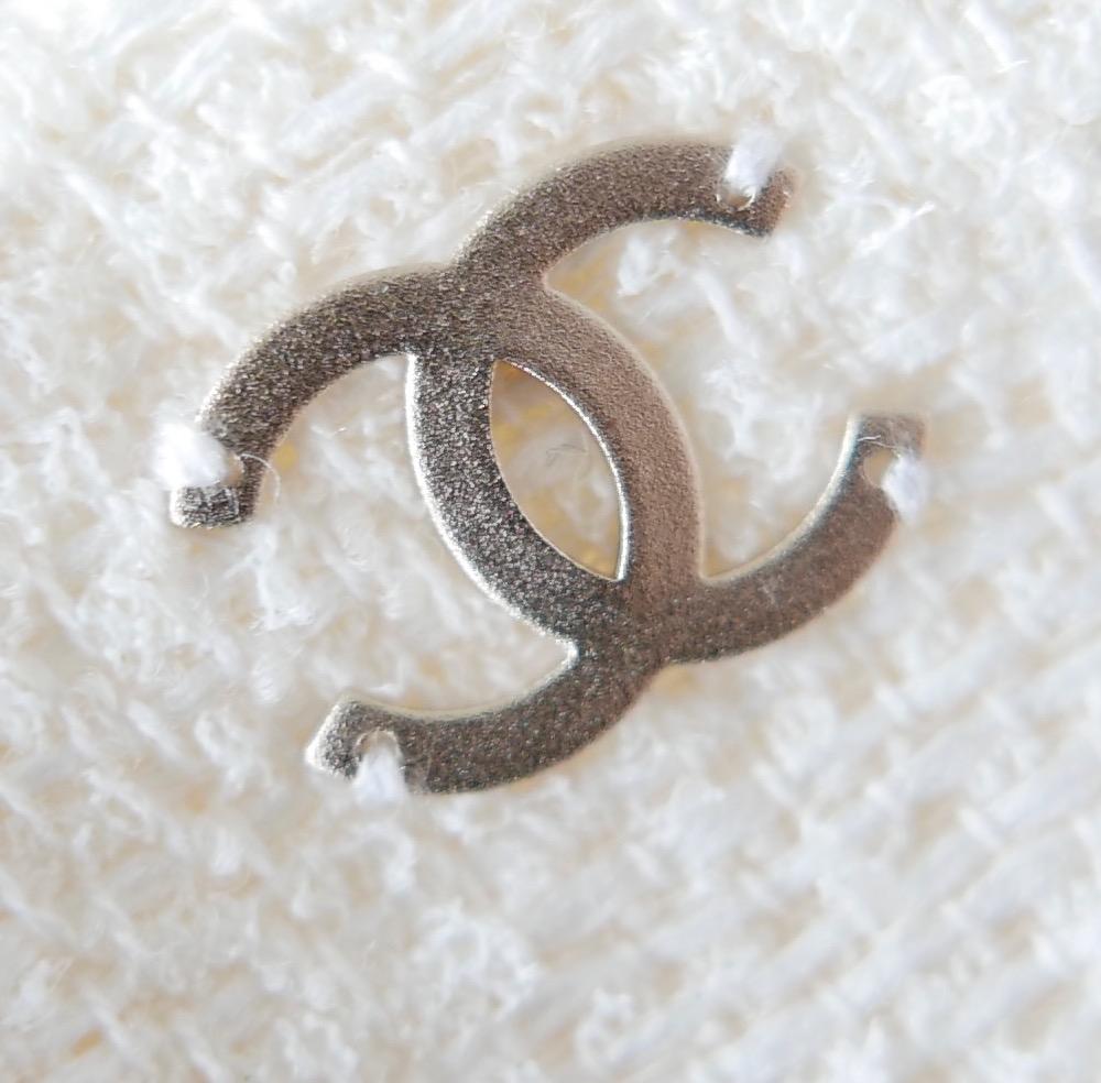 Gonna in tweed fantasia crema Chanel primavera 2008 in vendita 1