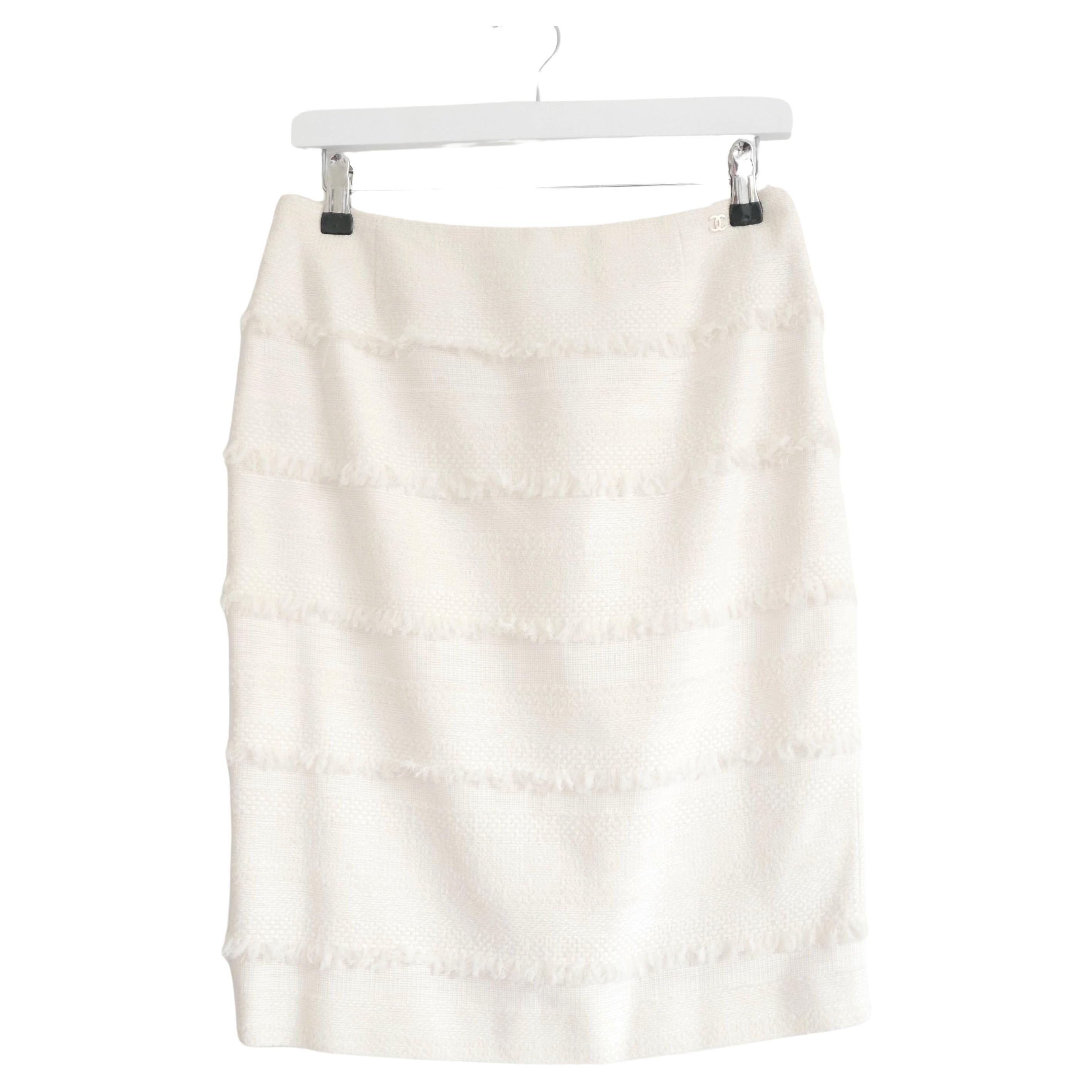 Chanel Spring 2008 Cream Fantasy Tweed Skirt