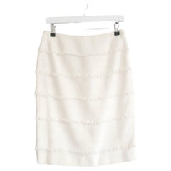Gonna in tweed fantasia crema Chanel primavera 2008