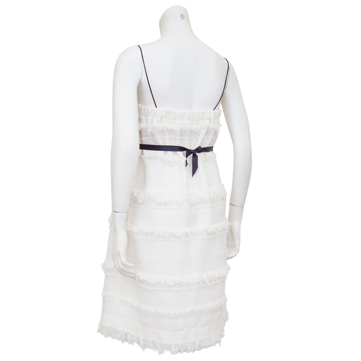 white woven dress